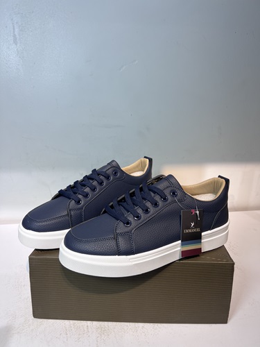 Men Casual Blue Leather Shoe