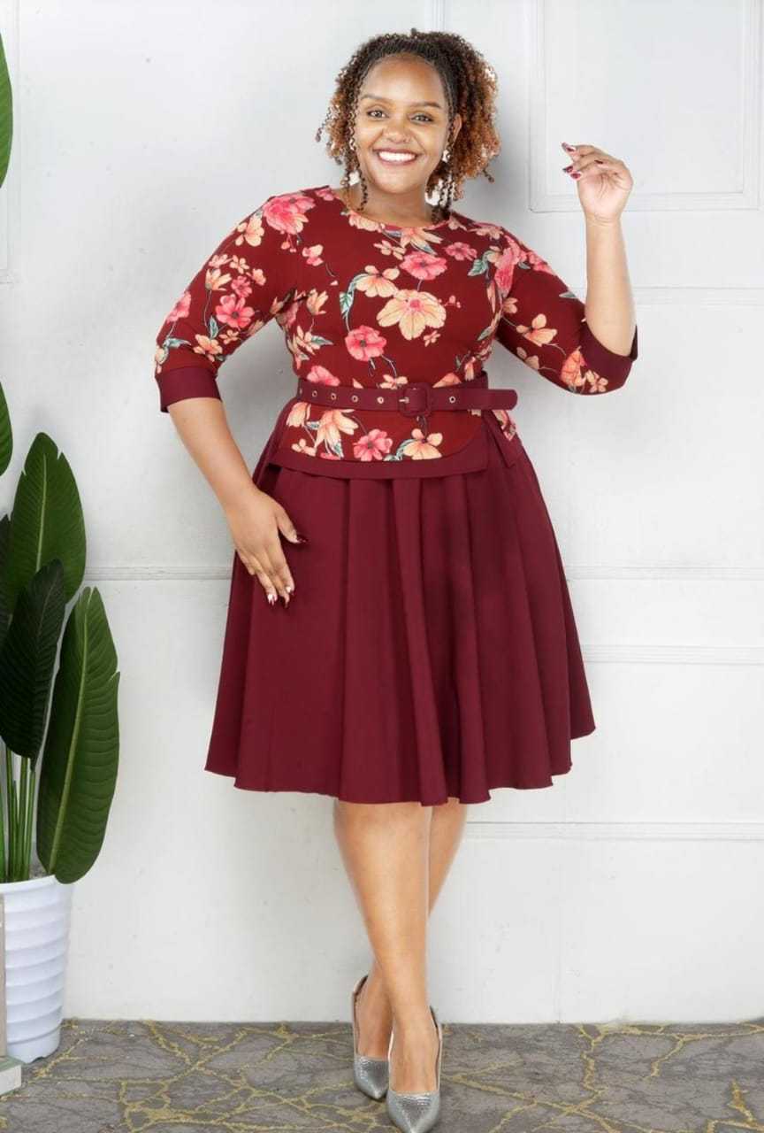 Beautiful two-piece office dress