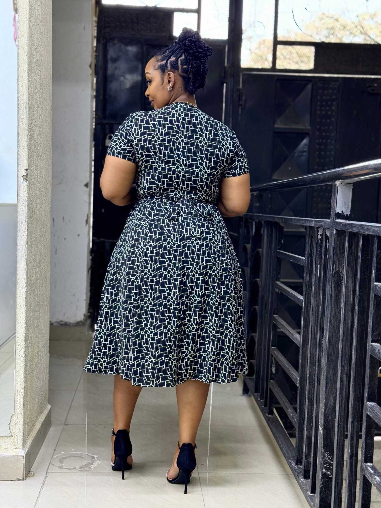 Pleated Chiffon Skater dress