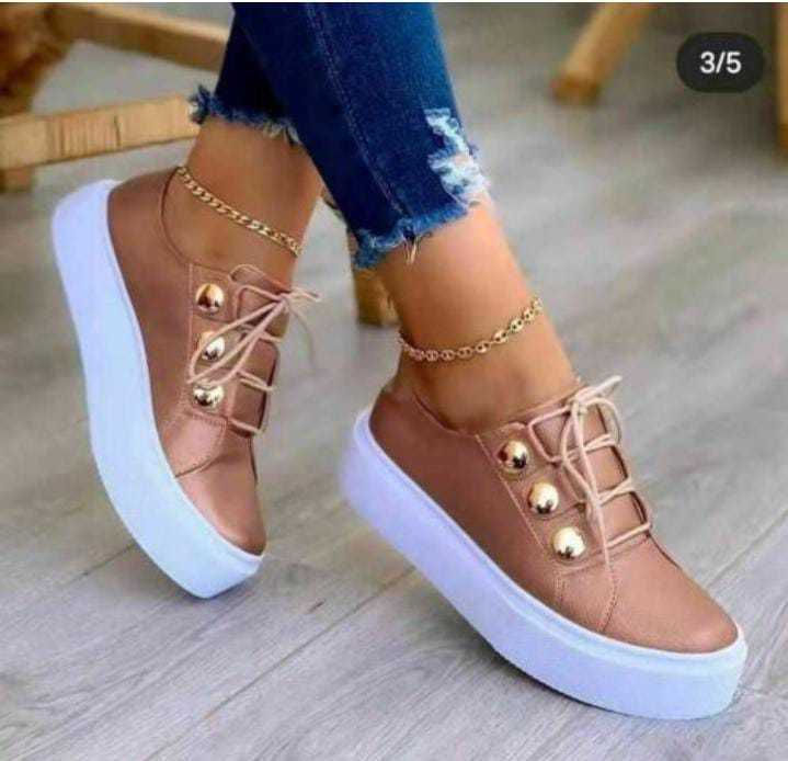 Wipe &amp; Go Button Sneakers