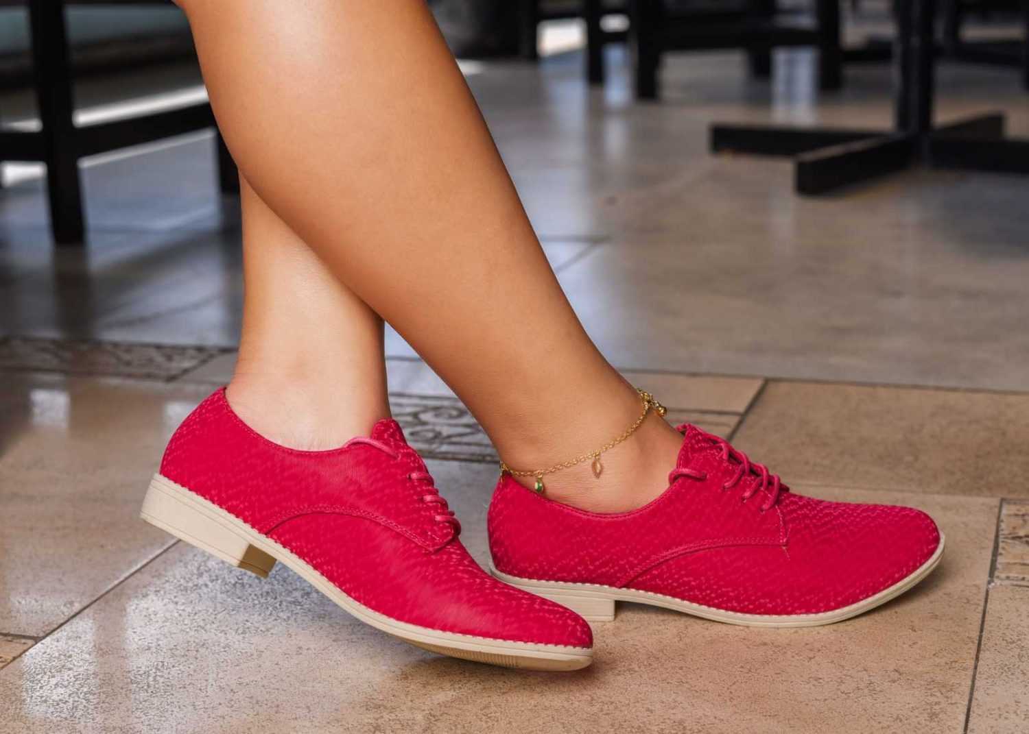 (FABRIC) LACED WHITESOLE BROGUES