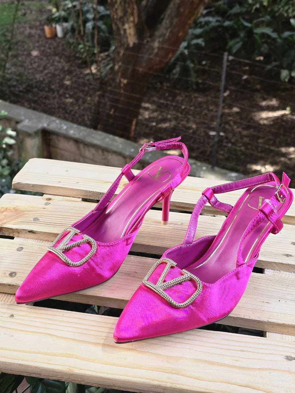 Satin Slingback Pumps