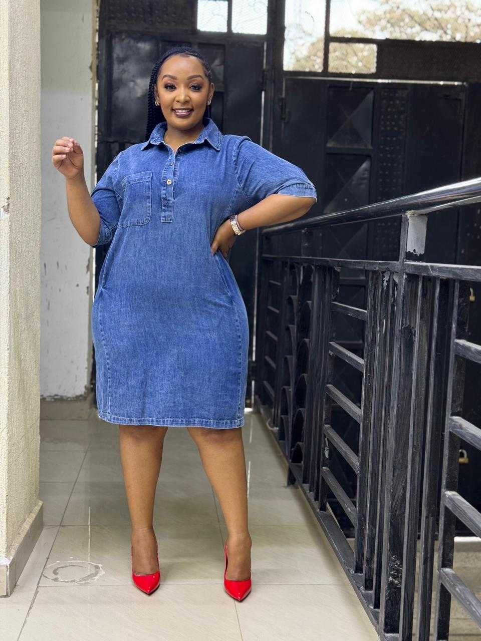 Denim Shift Dress