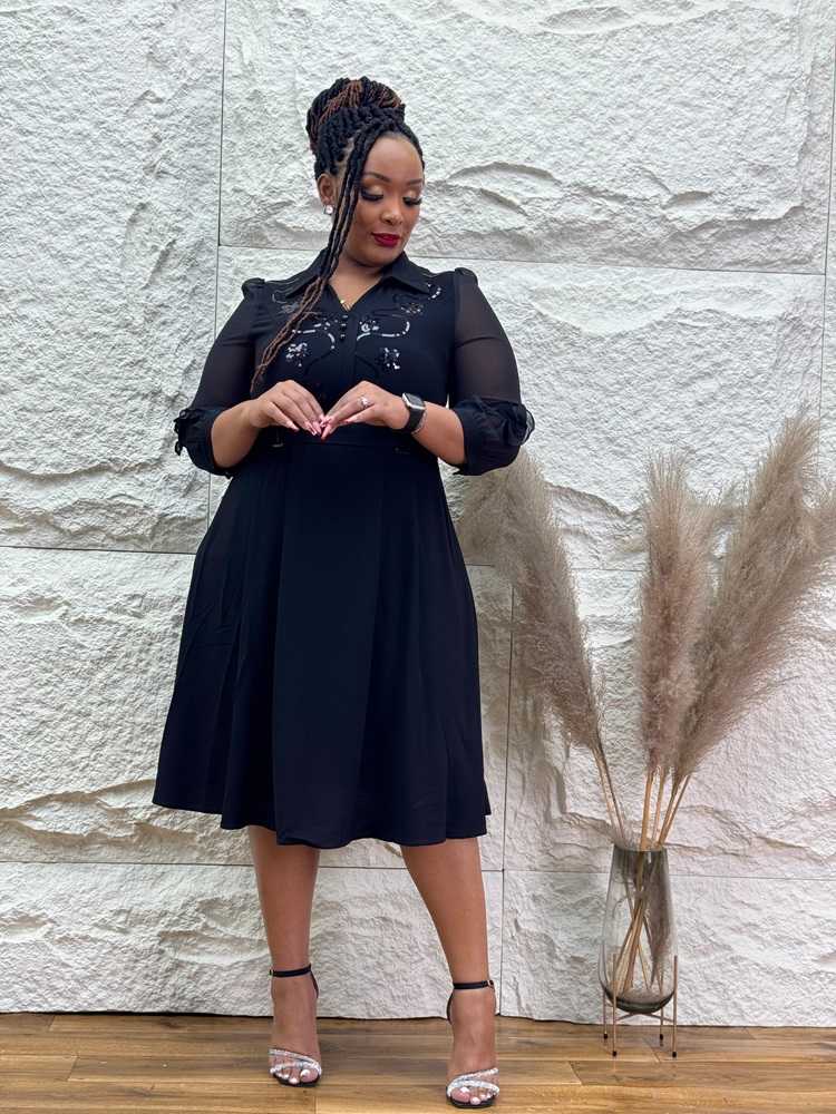 Pocketed Skater Dress